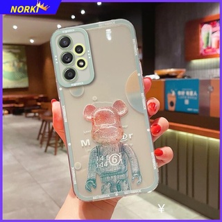 เคสโทรศัพท์มือถือ ซิลิโคน กันรอยเลนส์กล้อง ลายหมีน่ารัก สําหรับ Samsung Galaxy A02 A03 A02S A03S A11 A21S A31 A51 A71 A10 A20 A30 A50 A30S A70 A10S A20S