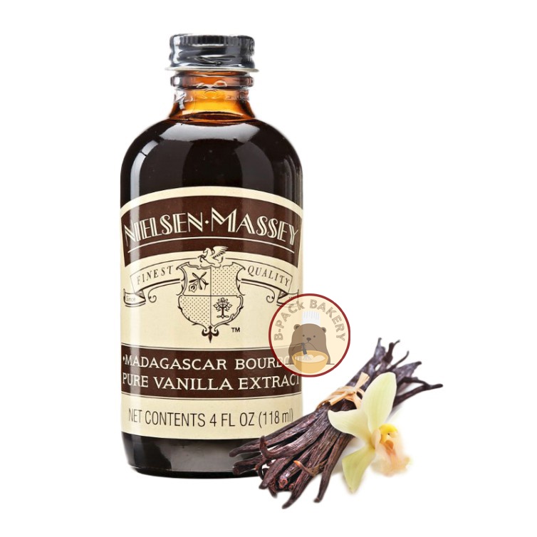 (Nielsen Bean Paste 4oz) เนลสัน มาสซี่ กลิ่นวนิลา แบบมีเมล็ด Nielsen Massey Pure Vanilla Bean Paste 118 ml./4 oz.