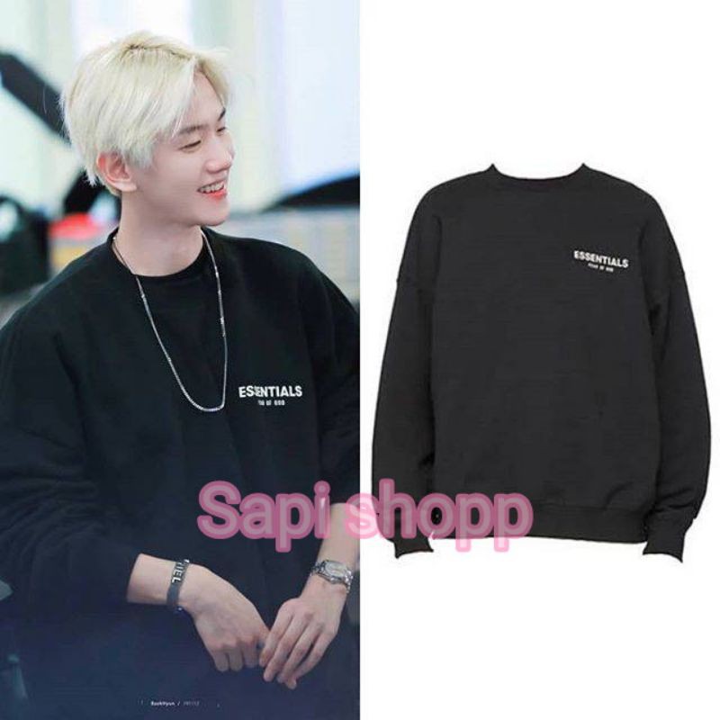 เสื้อสเวตเตอร์ Kpop Exo ESSENTIALS Baekhyun ใหม่