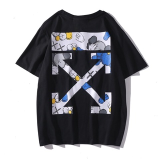 ราคาต่ำสุด!!  Thailand Off OW White Men Women T-shirts Black White Colour Short-Sleeve T-shirts Tees Clothing summer t s