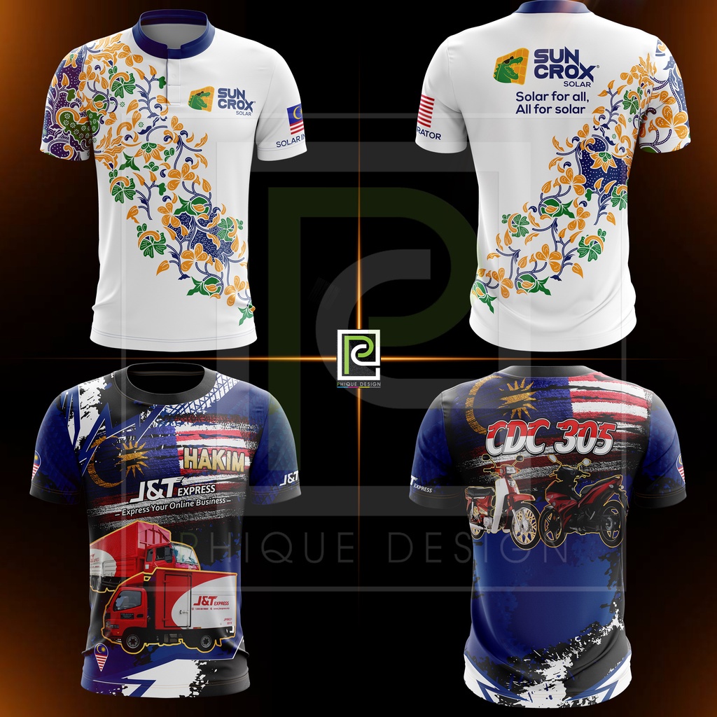 แฟชั่น Express Rider J&T เสื้อยืด Jersey Sublimation แขนสั้น Unisex S-4XL