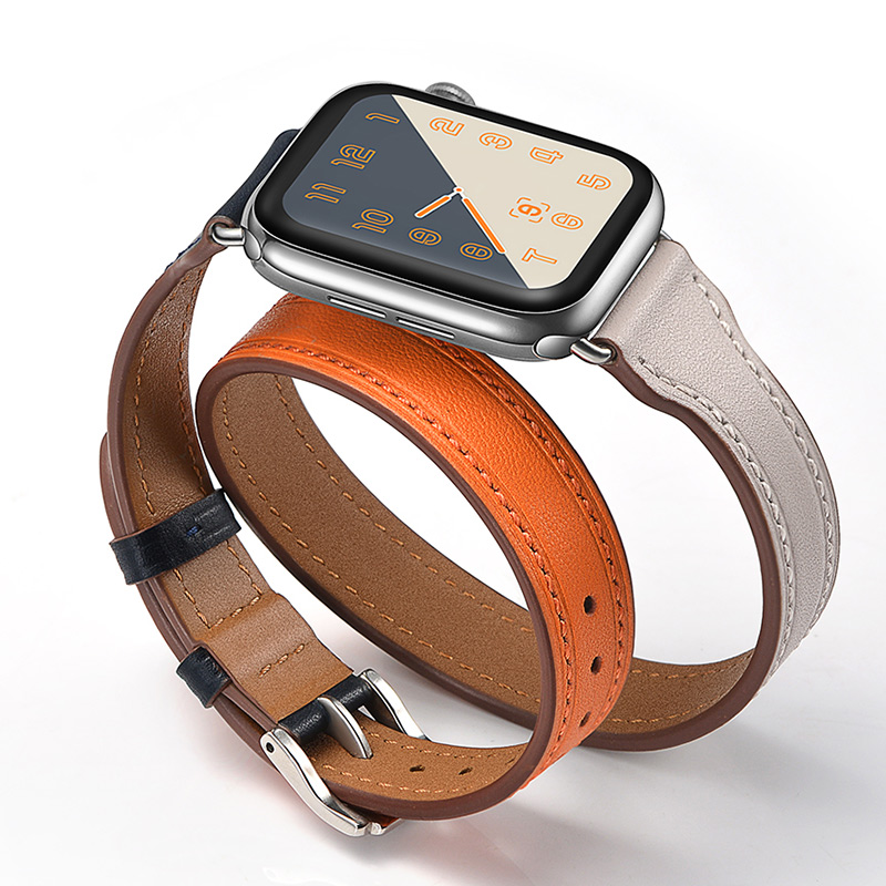 สายนาฬิกาข้อมือ สายหนัง สําหรับ Apple Watch iwatch Hermes