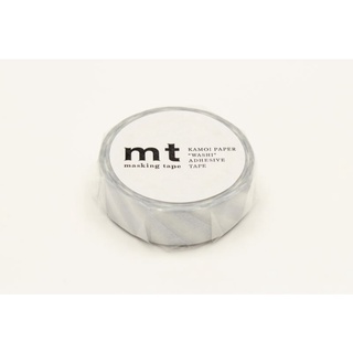 mt masking tape stripe silver 2 (MT01D378) / เทปตกแต่งวาชิ ลาย stripe silver 2 แบรนด์ mt masking tape ประเทศญี่ปุ่น