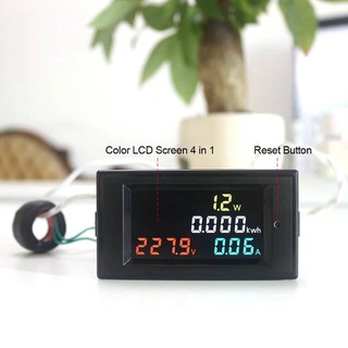 1076_AC Voltmeter Ammeter Power Energy Meter AC 80.0-300.0V/AC