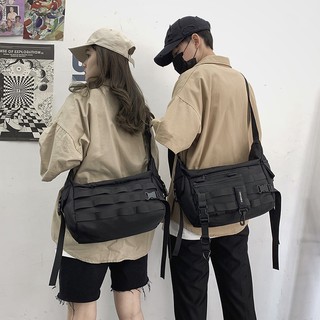 ulzzang koren fashion nylon big capacity men sling bag shoulder bag crossbody bag messenger bag for men birthday gift