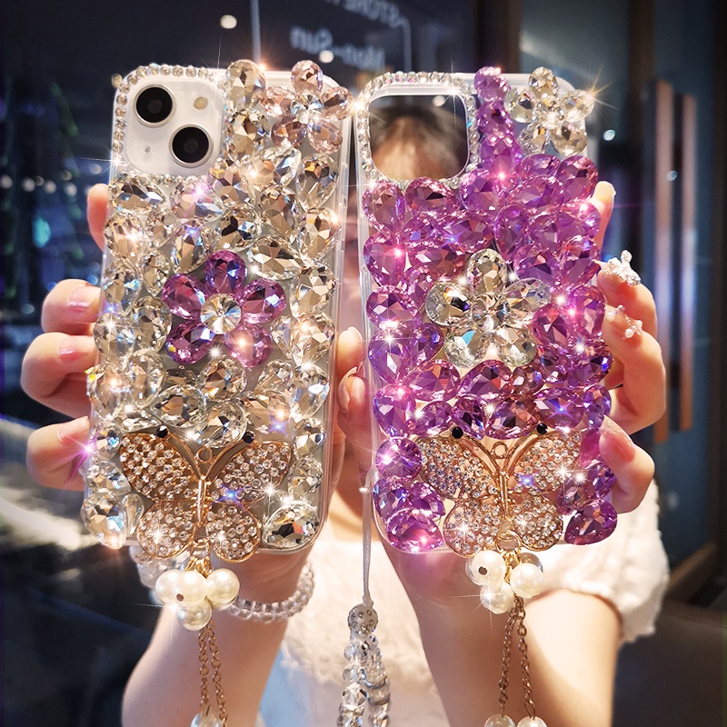 เคสโทรศัพท์ เคส Samsung เคสซิลิโคนนิ่ม ประดับพลอยเทียม กันตก สําหรับ Samsung A31 A21S A71 A51 A70 A50 A12 A42 A52 A72 A52S A33 A53 A73 A14 A34 A54