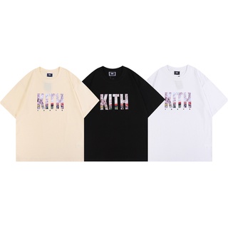 เสื้อยืดแขนสั้นลําลอง คอกลม ผ้าฝ้ายแท้ พิมพ์ลาย Kith Tokyo Landmark แฟชั่นสําหรับสตรี