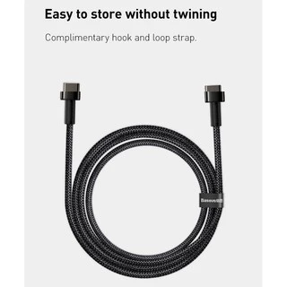 🔥ถูก/แท้🔥Baseus สายชาร์จ USB-C PD 100W QC4.0 E-Marker สายถัก ชาร์จเร็ว Type-C to Type C