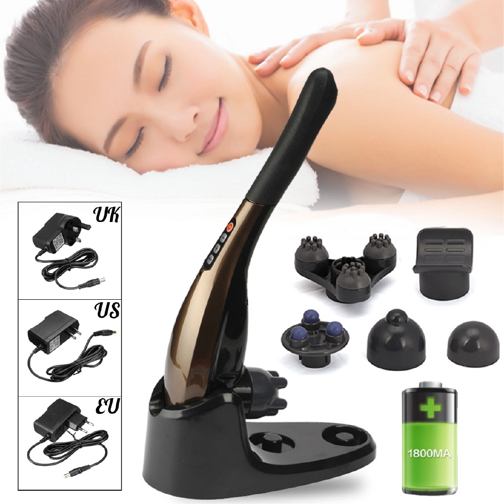 15x3.2 AC 100V-240V Full Body เครื่องนวดมือถือไร้สายไฟฟ้ากระทบกล้ามเนื้อนวดเครื่อง