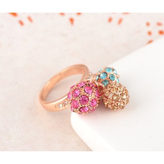 Ring Newest Rose Gold Plate Multicolor Austrian Crystal SWA Element