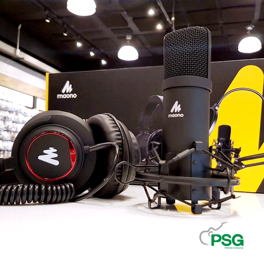 MAONO AU-A04H Microphone with Studio Headphone Set Black FOR GAMING AND STUDIO