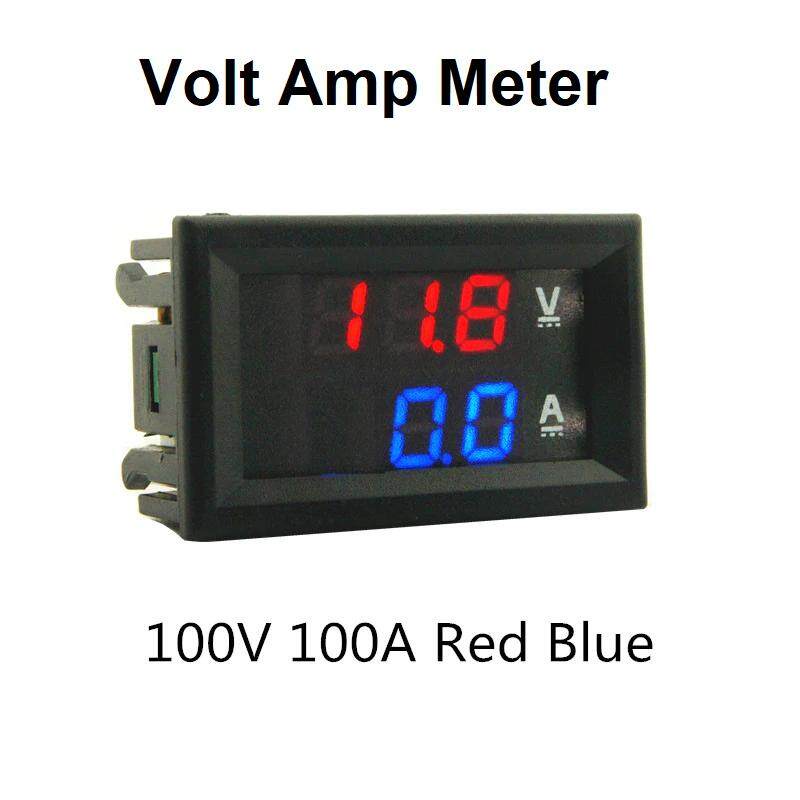 ดิจิตอลโวลต์มิเตอร์ แอมป์มิเตอร์ วัดกระแส วัดแรงดัน ดีซี 0-100V 0-100A DC มี R shunt Digital Volt Amp Meter [ส่งเร็วจากไ
