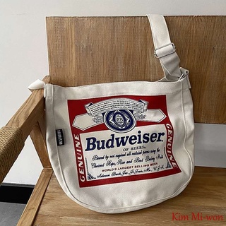 Shoulder Bag Diagonal Adjustable Strap Female ins Canvas Student Korean Version Simple canvas bag