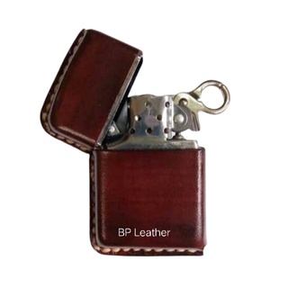 ซอง Zippo ซิปโป้ หนังวัวแท้ใช้นานใช้ทนเงางาม ตะขอเกาะ หนังฟอกฝาดแท้ งานเย็บด้วยเชือกเทียนสุดยอดความทนทาน
