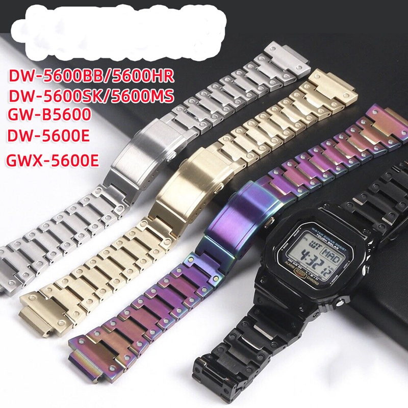 สายนาฬิกาข้อมือสแตนเลสสําหรับ Casio G-Shock Dw-5600 Dw5610 5600E 6900 Gwm5610