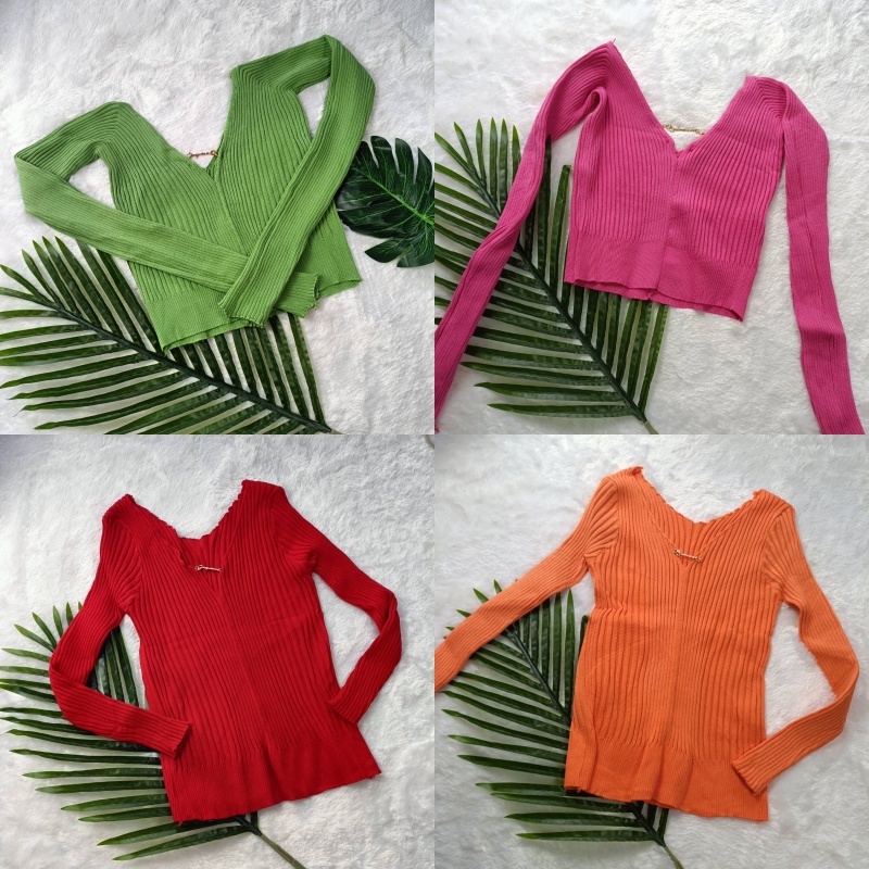 🌈SpinnyHouse🌈  🌈เสื้อแหวกอก collection SSENSE 💜🧡♥️💚 เนื้อไหมพรมเนื้อพรีเมี่ยม แซ่บ..จี๊ด 💜🧡♥️💚 หมึกย