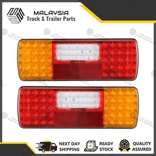Shiliduo SD-2047 TATA 1313 ไฟท้าย LED 24V PVC สําหรับรถบรรทุก เรือ ใบอนุญาต แลมปู ด้านหลัง BELAKANG LORI SD 2047