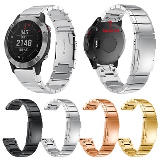 สายนาฬิกาข้อมือ สายสแตนเลสโลหะ ขนาด 26 มม. 22 มม. แบบปลดเร็ว สําหรับ Garmin Enduro 2 Approach S62 S60 S70