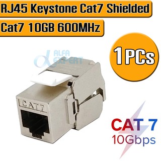 หัว RJ45 ตัวเมีย CAT7 1PCs RJ45 Keystone Cat7 Cat6A Shielded FTP Zinc Alloy Module Network Keystone Jack Connector