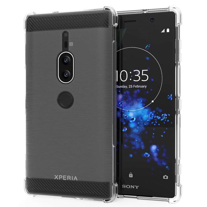 เคส สำหรับ Sony Xperia XZ2 Premium TPU Streamline Aluminium Brush Style : Clear