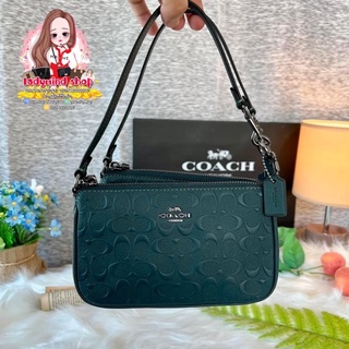 พร้อมส่ง🇹🇭 แท้💯 กระเป๋าสตางค์คล้องมือ COACH NOLITA 19 IN SIGNATURE LEATHER (IMCHE)