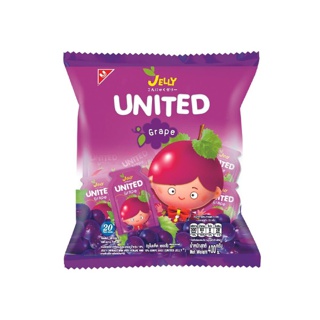 United Jelly ยูไนเต็ด เจลลี่ รสองุ่น 400g. 1ถุง บรรจุ20