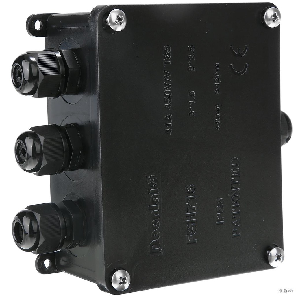 4 Way Underground LED Light Junction Box 3 Port Waterproof Outdoor Electrical Terminal