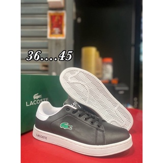 🔥ราคาโรงงาน🔥 รองเท้า lacoste รองเท้าผ้าใบ มีเก็บปลายทาง36-45