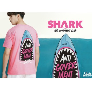 Just Say Bad ® เสื้อยืดลาย แนวสตรีท  รุ่น Shark ชมพู ( ลิขสิทธิ์แท้ ) แขนสั้น เสื้อยืดชาย หญิง S M L XL 2XL  TS