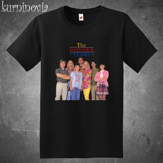 ขายดี เสื้อยืดลําลอง แขนสั้น พิมพ์ลายโลโก้ The Wonder Years TV Series สีดํา สําหรับผู้ชาย S ถึง 3 FOmdgl20NMnoie55Size S