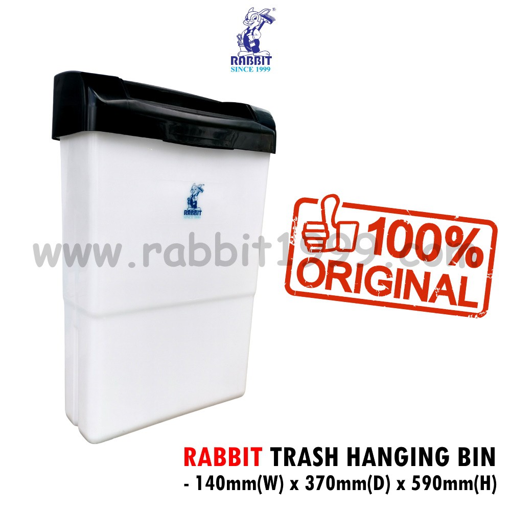 RABBIT TRASH HANGING BIN - c/w hanger + screw - wall-mounted trash can / wall-mounted hanging trash 