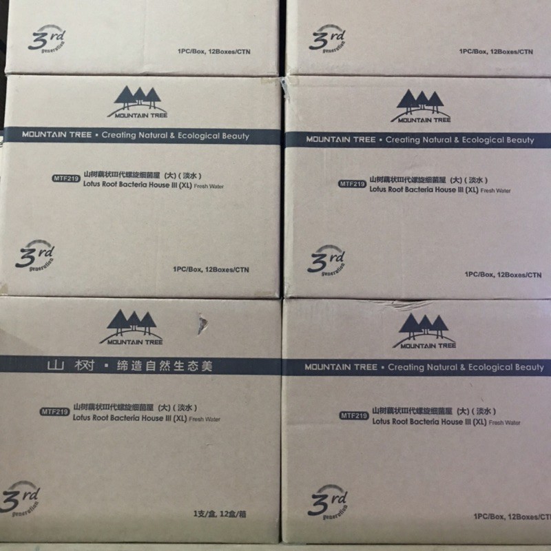 MOUNTAIN TREE LOTUS ROOT GEN3 L/XL BACTERIA HOUSE MEDIA AQUARIUM- กล่อง