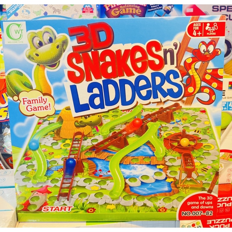 เกมบันไดงู 3 มิติ 3d snakes and ladders ของเล่นเสริมพัฒนาการ เกมสำหรับครอบครัว Family Game พร้อมส่ง‼️