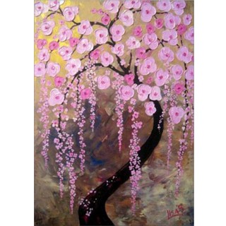 DIY handmade cherry blossom tree diamond painting/cross stitch/family living room/wall sticker wall painting