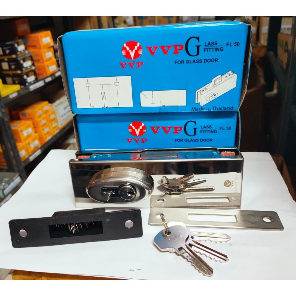 กุญแจล็อคประตูกระจกกับพื้น VVP รุ่น FL50