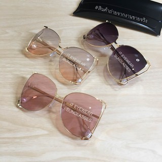 Eyewear_by.tm แว่นกันแดด ทรงใหม่ ทรง Oversize  สี เนื้อ , ชมพู , ม่วง
