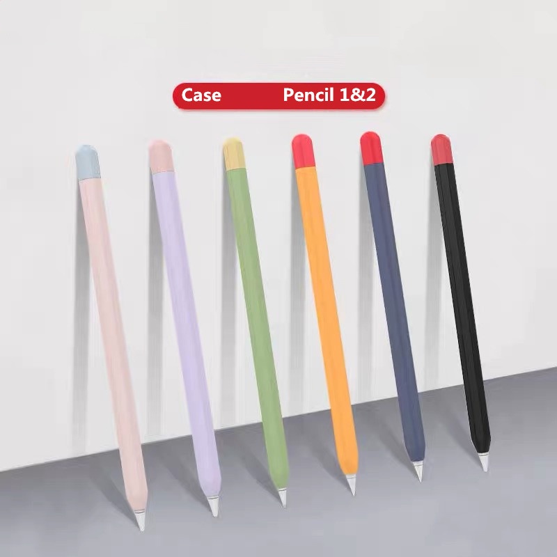 พร้อมส่งจากไทย!เคสสำหรับ Pencil1& 2 Case เคสปากกาซิลิโคน ดินสอ ปลอกปากกาซิลิโคน เคสปากกา2 สี