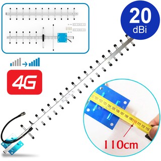 เสาสัญญาณมือถือ 4G 20dbi 850 900 1800 2100 2300 KKD4G