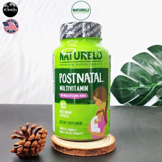 วิตามินรวมหลังคลอด สำหรับสตรีให้นมบุตร Postnatal Multivitamin for Breastfeeding Moms 180 Vegetarian Capsules (NATURELO®)