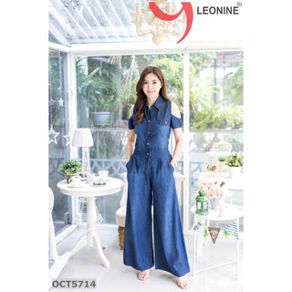 จั้มสูทยีนส์ Jumpsuit jeans ,เพลย์สูท, ชุดเดรสกางเกง,กางเกงยีนส์ Leonine