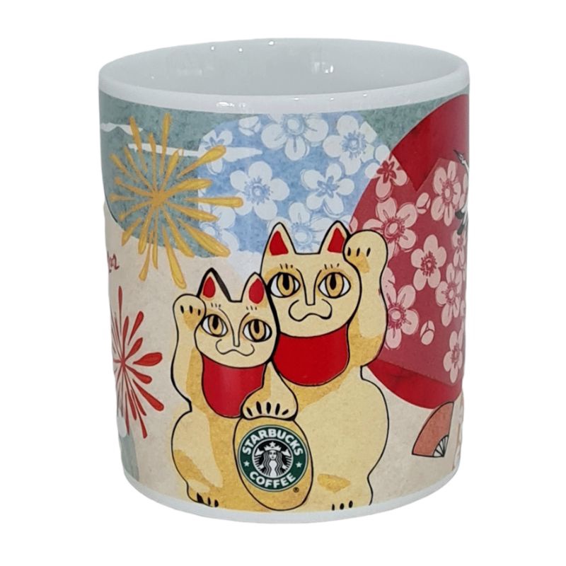 Starbucks Coffee Luck Cat Maneki-neko Mug Cup (Made in Japan) Tableware Rare 2002