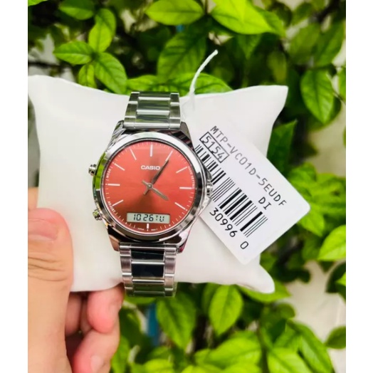 Casio ของแท้ นาฬิกาผู้ชาย สองระบบ เข็มและดิจิตอล MTP-VC01 รุ่น MTP-VC01D, MTP-VC01L/SMILEYTIME