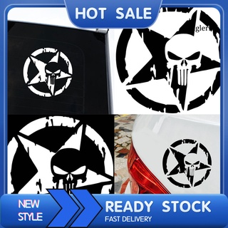 Dl-Wp The Punisher Skull Pentagram สติ๊กเกอร์สําหรับติดตกแต่งยานพาหนะรถยนต์รถมอเตอร์ไซค์