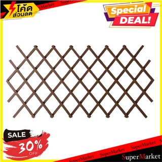 รั้วพลาสติกอเนกประสงค์ยืด-หด SPRING สีน้ำตาล รั้ว EXPANDING PLASTIC TRELLIS SPRING BROWN อุปกรณ์ตกแต่งสวน