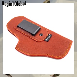 Bogie.1 ซองปืนพกในหนังชามัวร์ รุ่นGlock26 ลายหนังสวย หนังนุ่ม งานเนี๊ยบ (สีดำ และสีน้ำตาล)