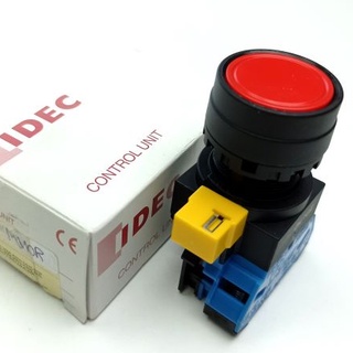 พร้อมส่ง,(C)Used, HW1B-M110R Pushbutton switch ,สวิตช์ปุ่มกด สเปค 1a ,IDEC (66-002-265)