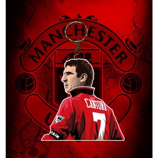 พวงกุญแจอะคริลิค รูปฟุตบอล Cantona Manchester united Canci Cachrilyc