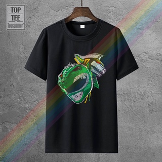 เสื้อยืดแขนสั้น ผ้าฝ้าย พิมพ์ลาย Green Rangers Mighty Morphin สไตล์ฮิปสเตอร์ สําหรับผู้ใหญ่ DF12HJ46287