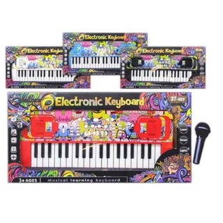 Electronic Keyboard 37 คีย์ เปียโน มาพร้อมไมค์   เปียโนดนตรีชุดนี้สุดคุ้ม!! แนะนำเลยค่ะ