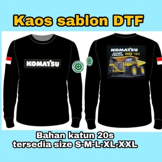 เสื้อยืดผ้าฝ้าย แขนยาว พิมพ์ลาย 20s DT komatsu HD785 DTF